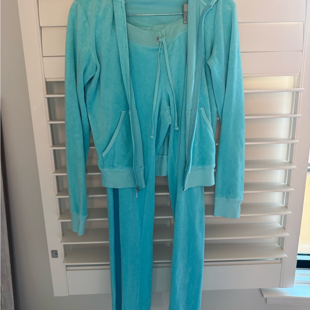 Juicy Couture Turquoise Velour Set